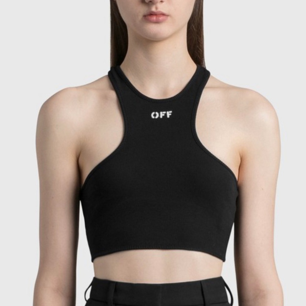 Off White Ribbed Top